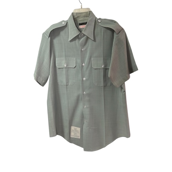 Vintage The Citadel Dress Short Sleeve Button Down Shirt Size L - Picture 1 of 8